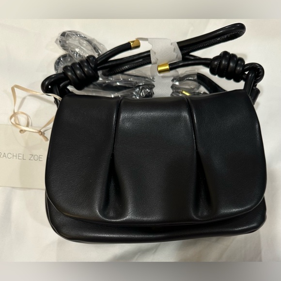 RACHEL ZOE Jacquelyn Crossbody in Black, NWT MSRP $98 VEGAN LEATHER - Picture 2 of 8